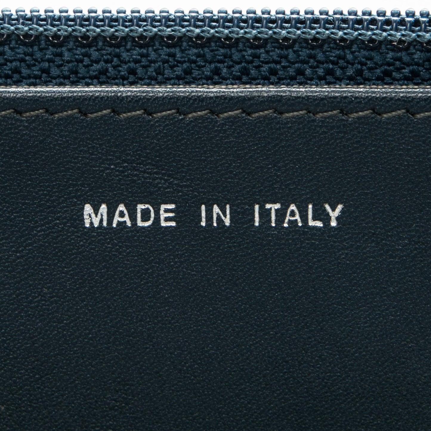 Patent Quilted Brilliant Wallet On Chain WOC Dark Blue
