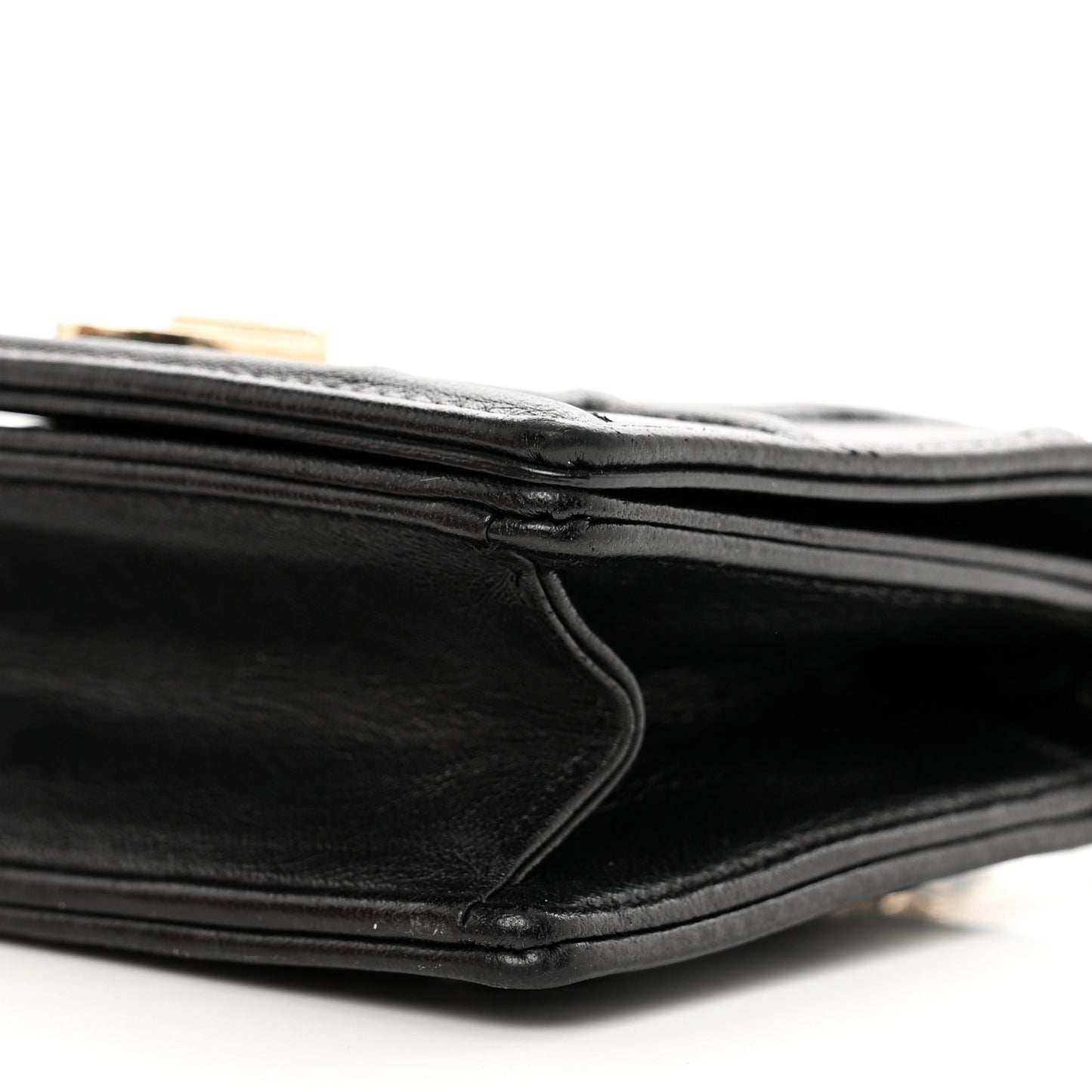 Lambskin Baby Diorama Flap Bag Black
