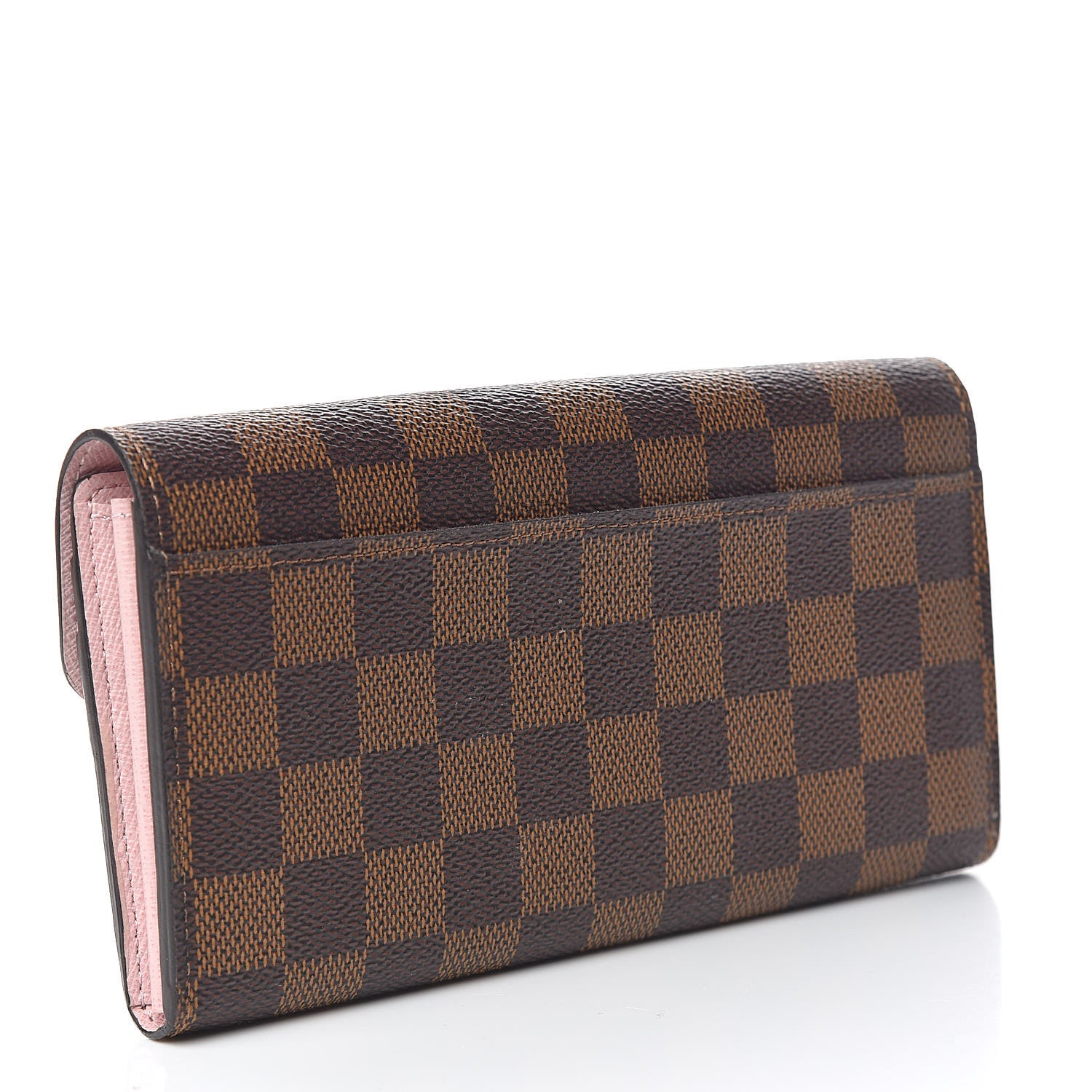 Louis Vuitton Damier Ebene Sarah Wallet NM Rose Ballerine 3 of 6
