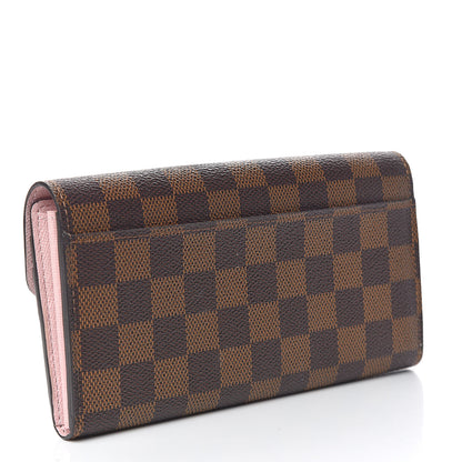 Louis Vuitton Damier Ebene Sarah Wallet NM Rose Ballerine 3 of 6