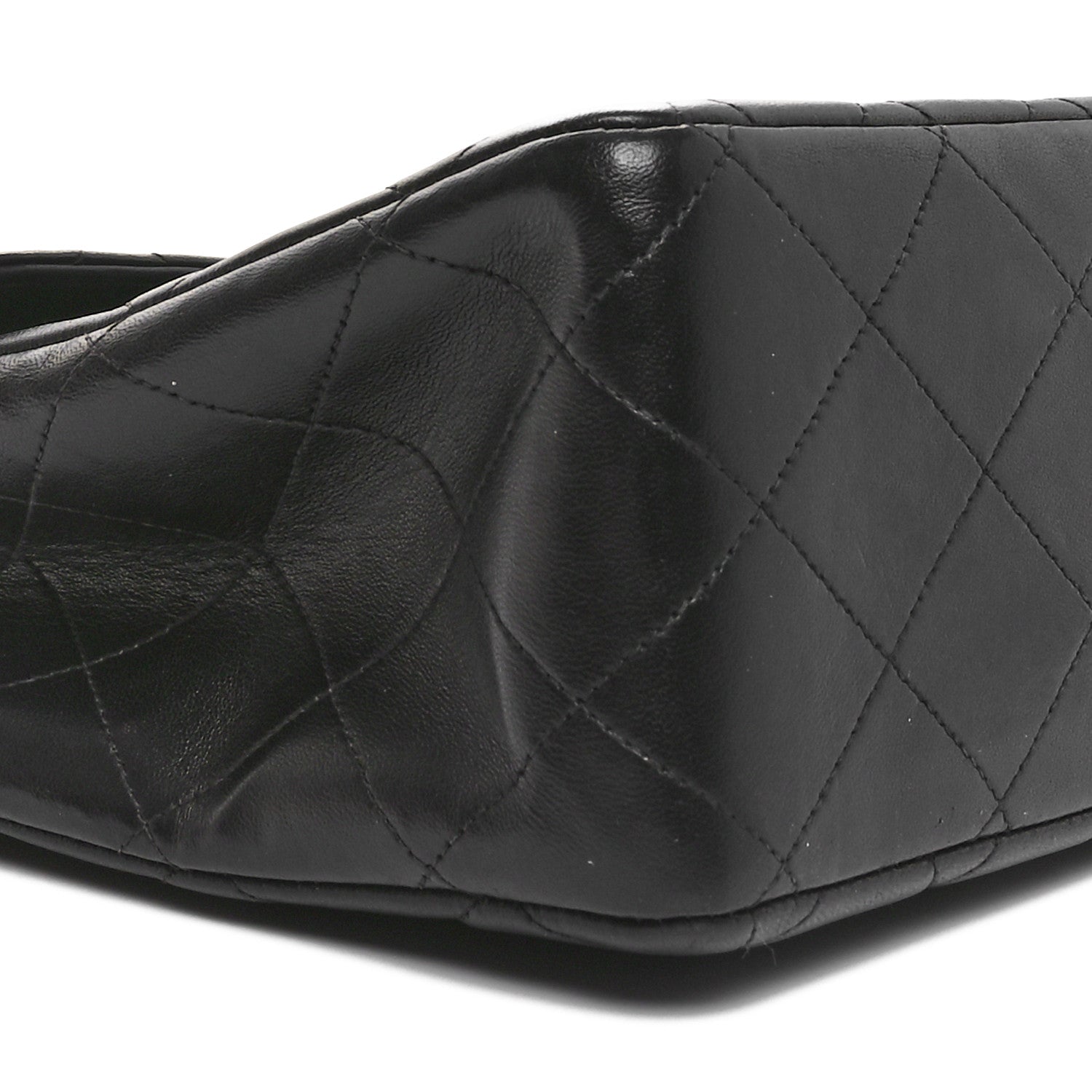 Chanel Lambskin Quilted XL Jumbo Single Flap Black 9 of 10