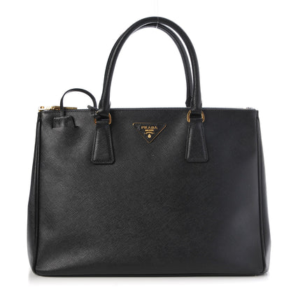 Prada Saffiano Large Galleria Double Zip Tote Black 1 of 12