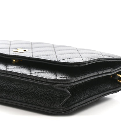 Chanel Caviar Quilted Wallet On Chain WOC Black 11 of 14