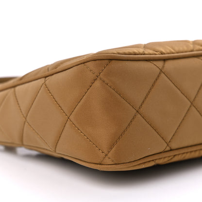 Prada Tessuto Nylon Stitched Shoulder Bag Tobacco 7 of 8