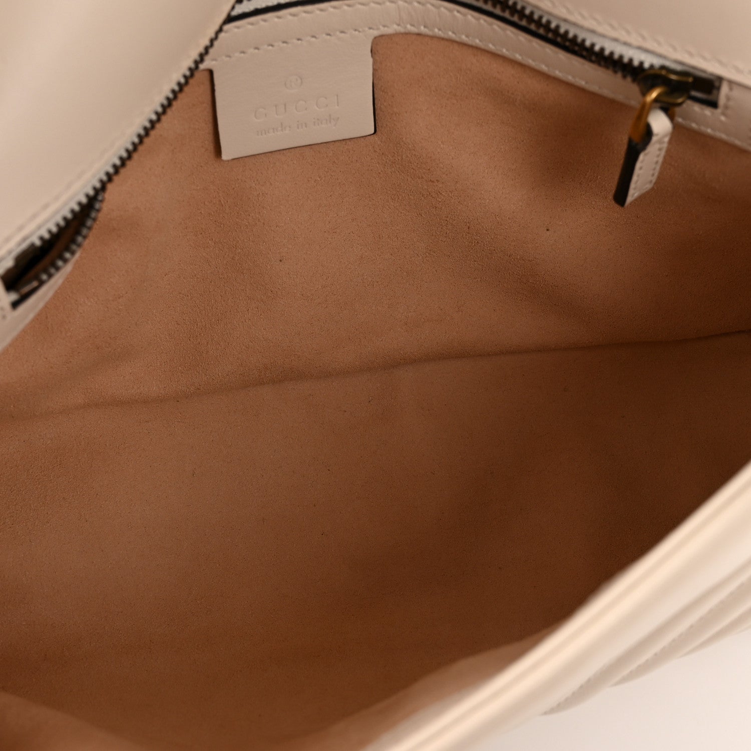 Gucci Calfskin Matelasse Small GG Marmont Shoulder Bag White 5 of 14