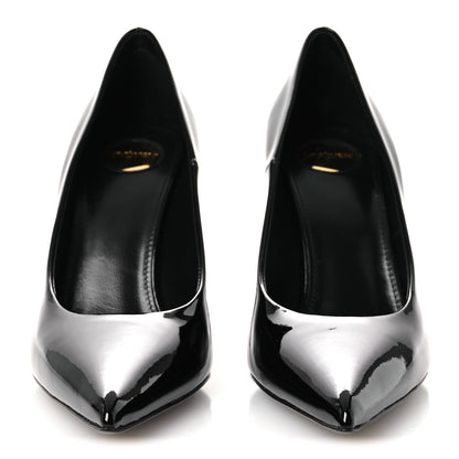 Saint Laurent Vernice Seta Soft Norma 90 Pumps  38 Black 3 of 10