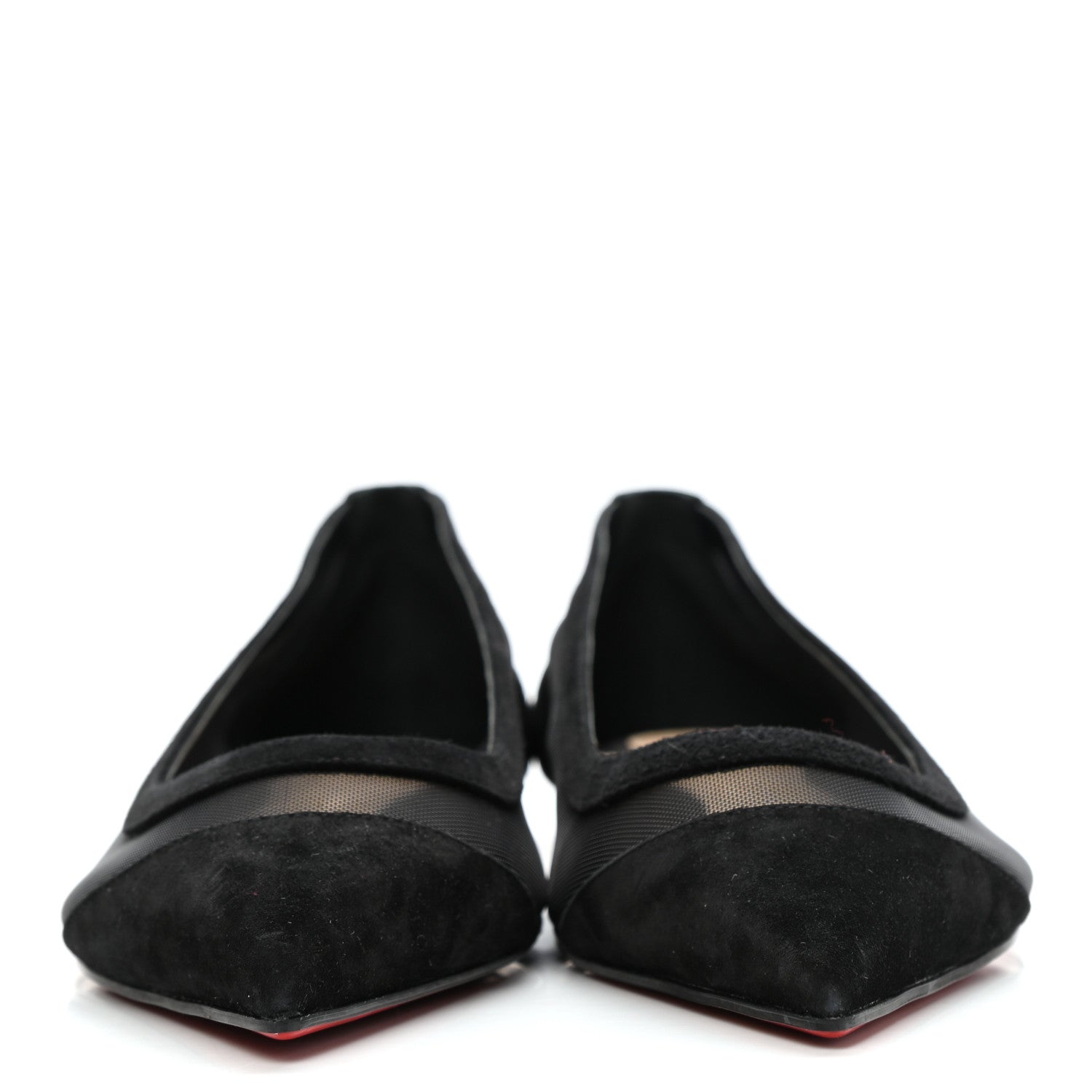 Christian Louboutin Veau Velours Rete Galativi Flats 37.5 Black 2 of 8