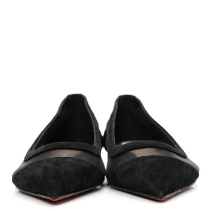 Christian Louboutin Veau Velours Rete Galativi Flats 37.5 Black 2 of 8