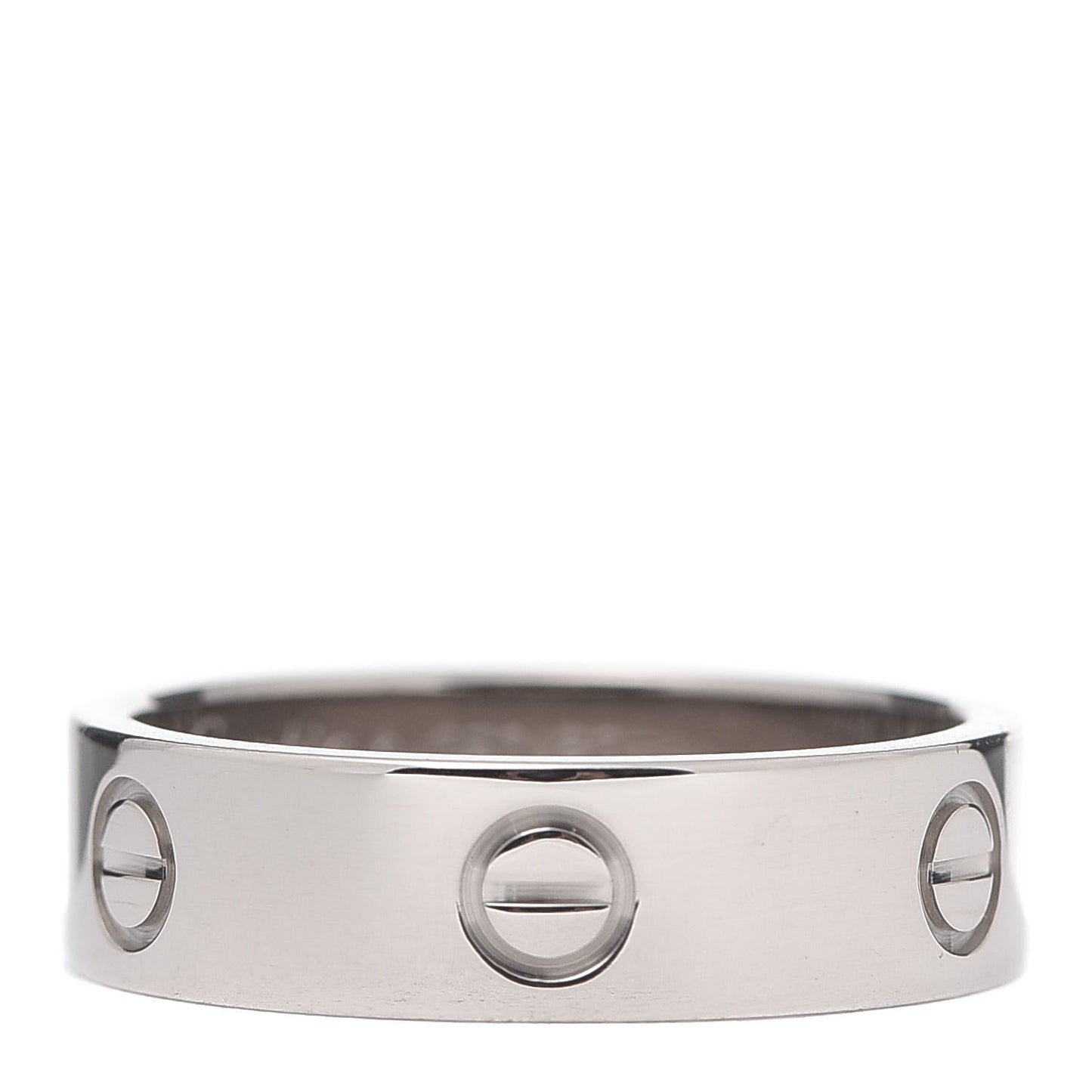 18K White Gold 5.5mm LOVE Ring 60 9