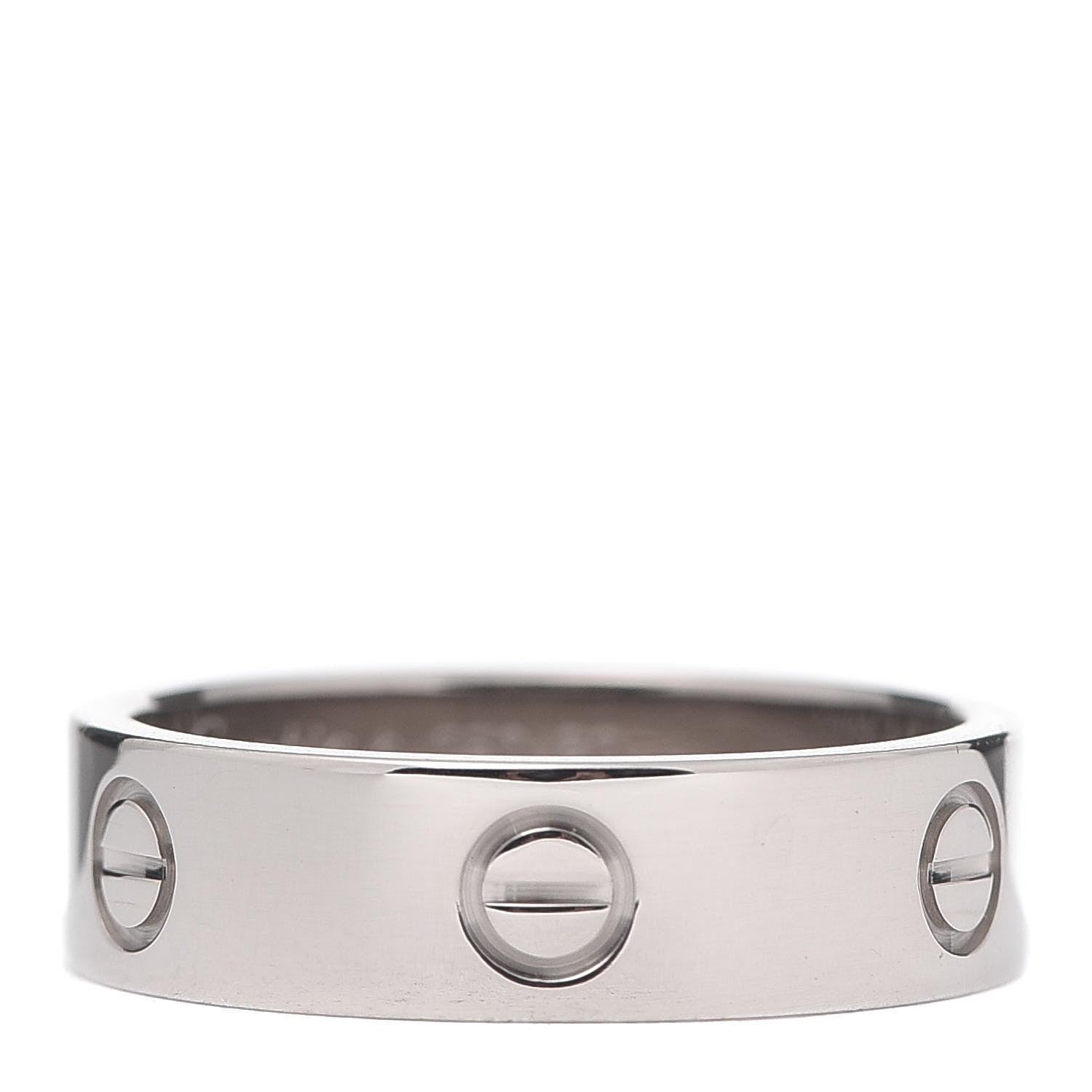 Cartier 18K White Gold 5.5mm LOVE Ring 60 9 1 of 5