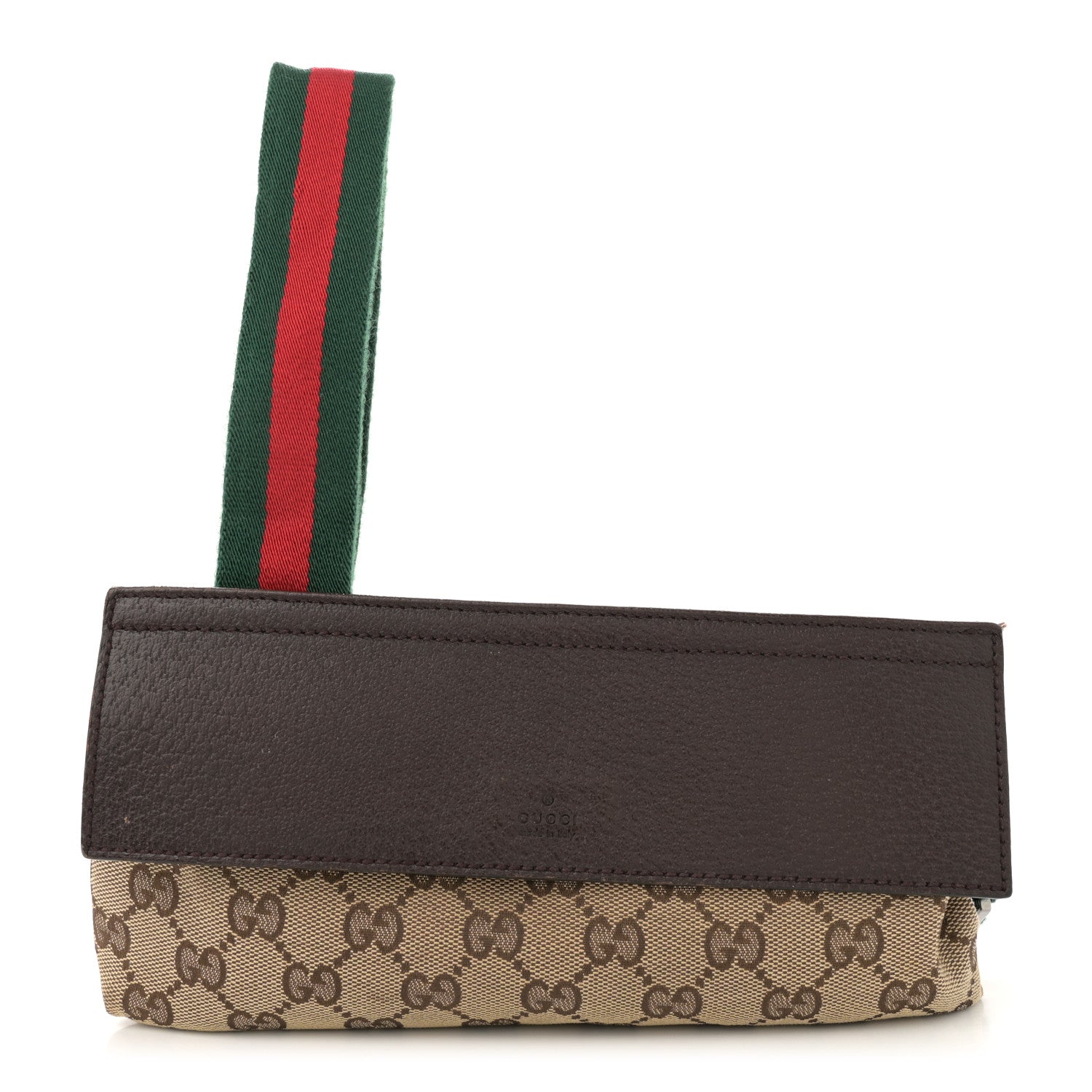Gucci Monogram Web Belt Pouch Bag Brown 1 of 11