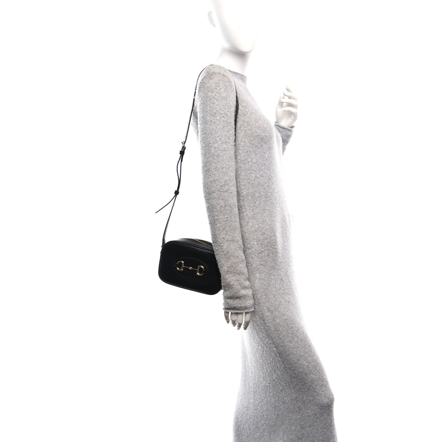 Calfskin Mini Horsebit 1955 Camera Shoulder Bag  Black