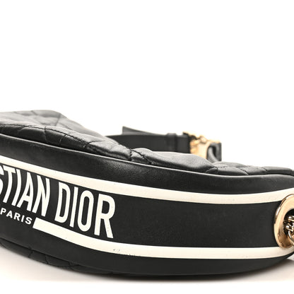 Christian Dior Lambskin Cannage Small Dior Vibe Hobo Bag Black 9 of 11
