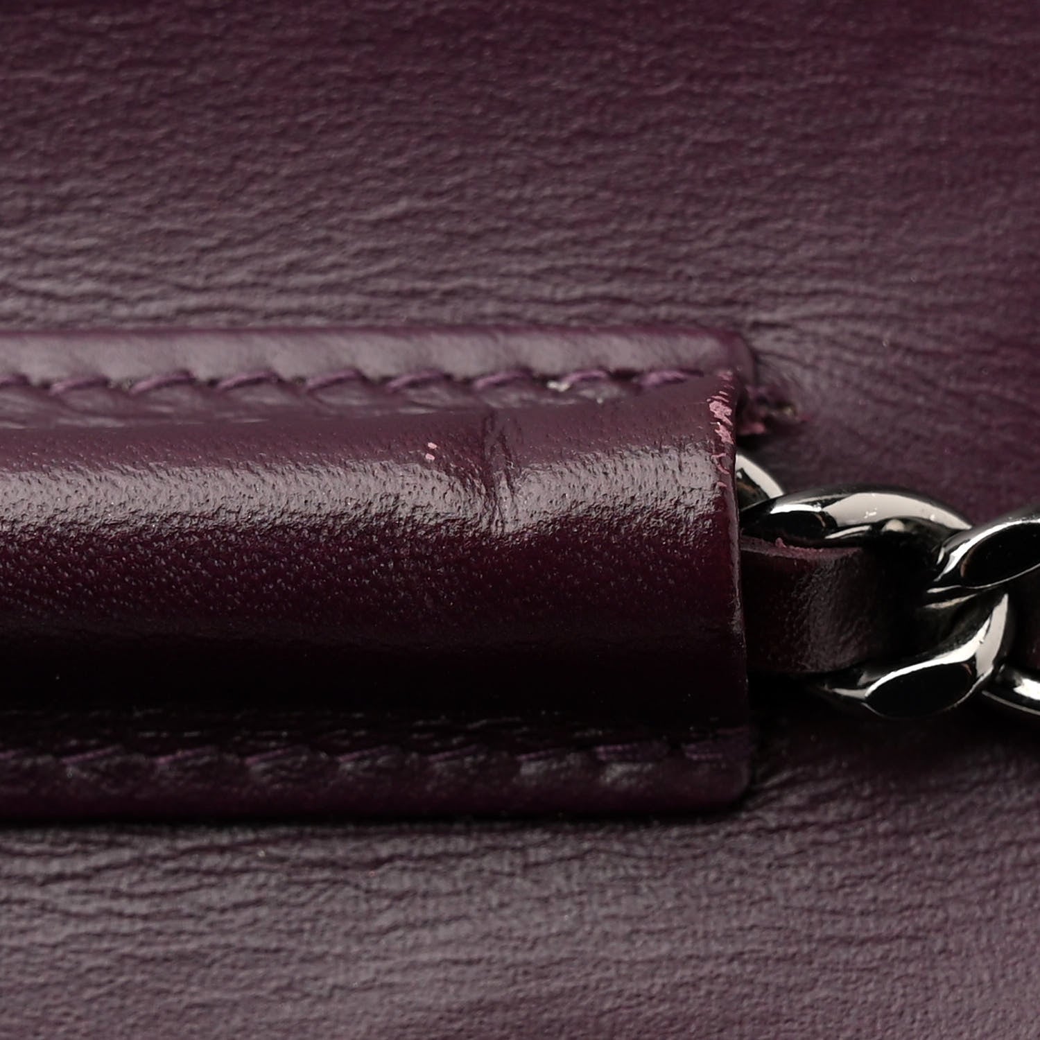 Chanel Patent Quilted Wallet On Chain WOC Purple 12 of 12