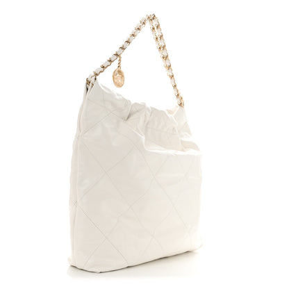 Chanel Shiny Calfskin Quilted Chanel 22 White 4 of 12