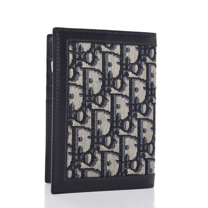 Christian Dior Calfskin Oblique Passport Holder Blue 3 of 6