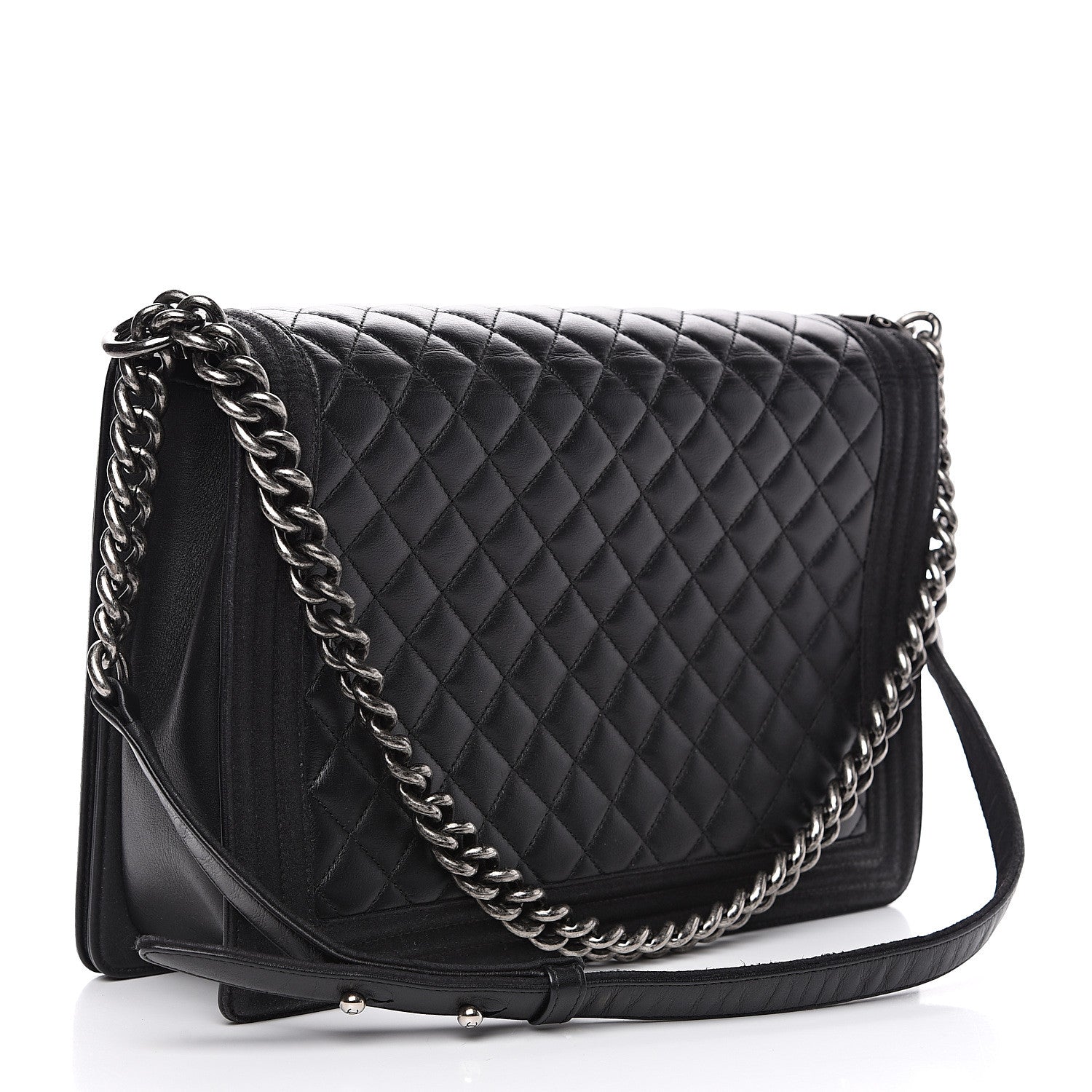 Chanel Calfskin Quilted Large Boy Flap Black 2 of 14
