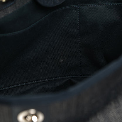 Chanel Denim Small Deauville Tote Dark Blue 13 of 14