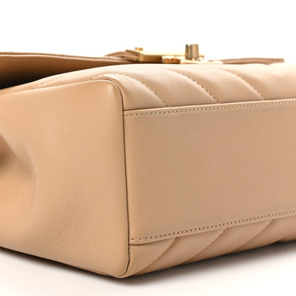 Chanel Calfskin Quilted Chevron In The City Bag Beige 9 of 10