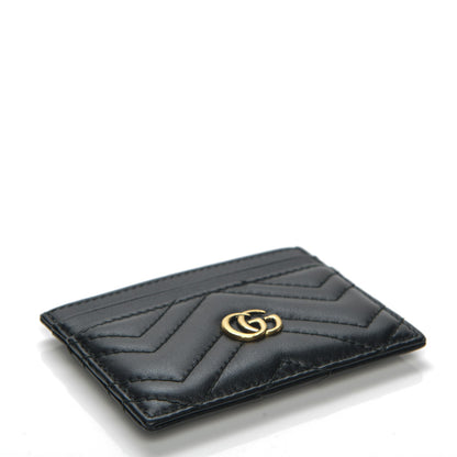 Gucci Calfskin Matelasse GG Marmont Card Holder Black 4 of 6