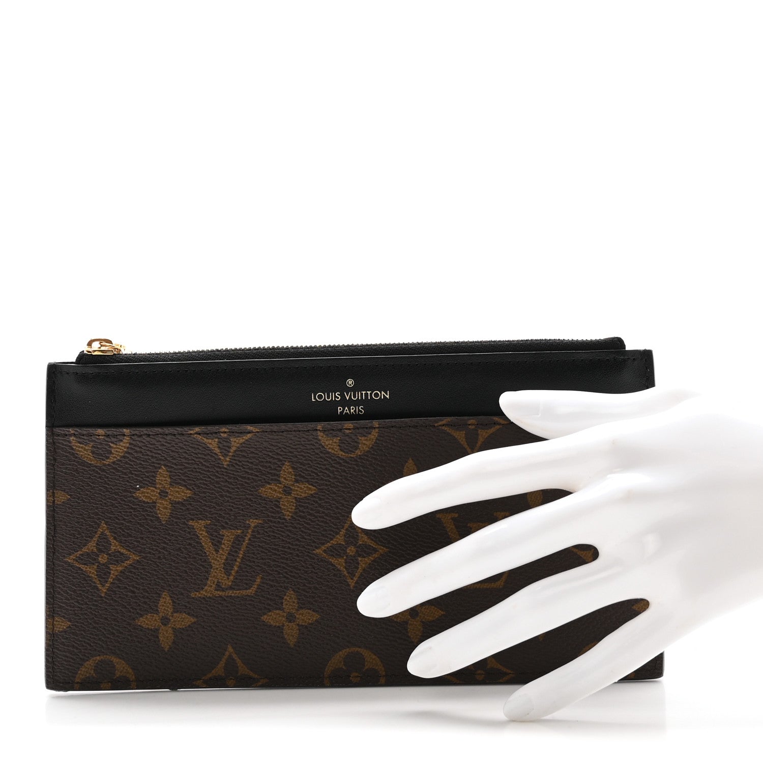 Louis Vuitton Monogram Slim Purse Black 2 of 6