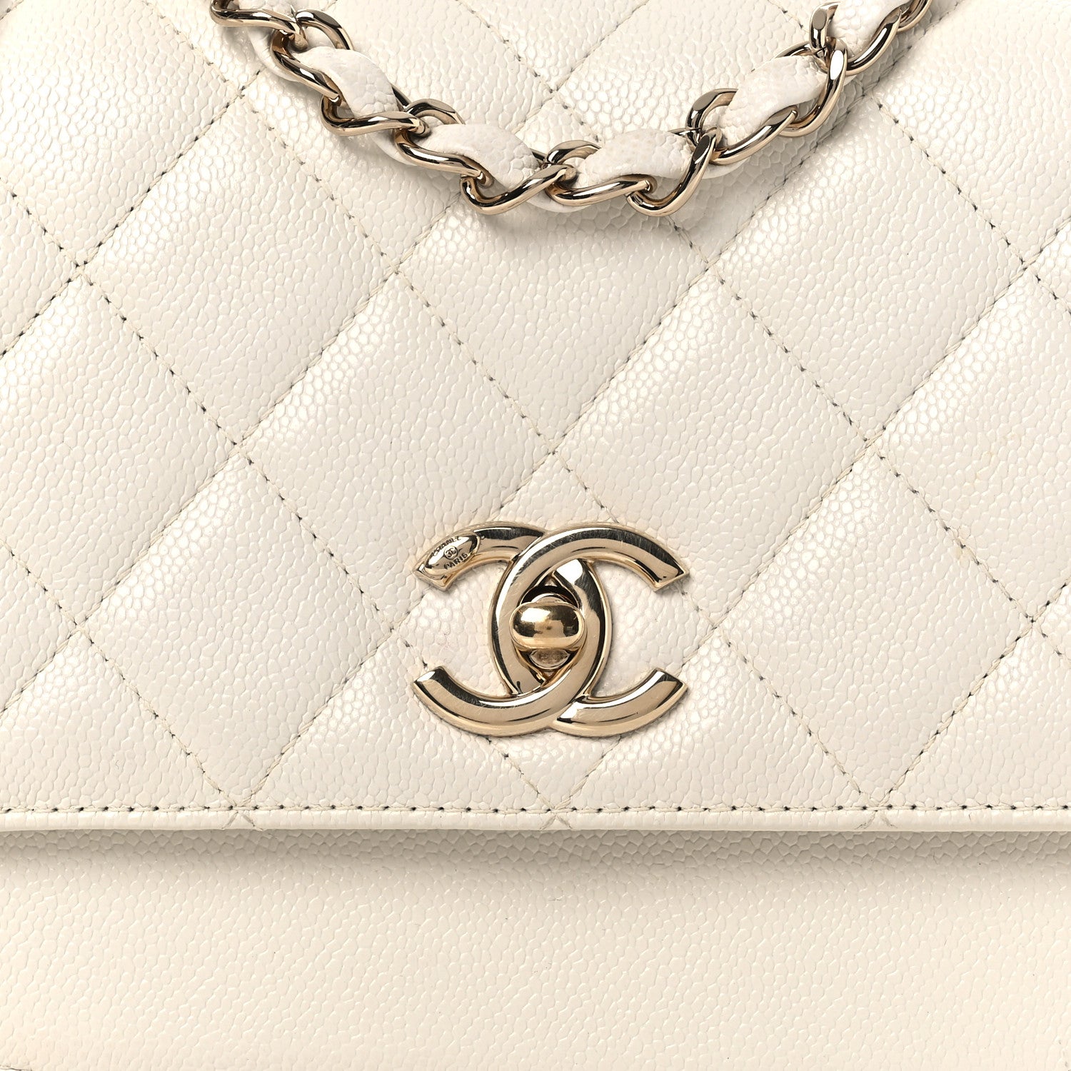 Chanel Caviar Quilted Medium Business Affinity Flap White 8 of 11
