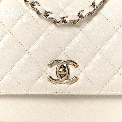 Chanel Caviar Quilted Medium Business Affinity Flap White 8 of 11