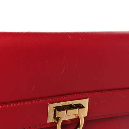 Salvatore Ferragamo Calfskin Abbey Crossbody Shoulder Bag Red 8 of 9