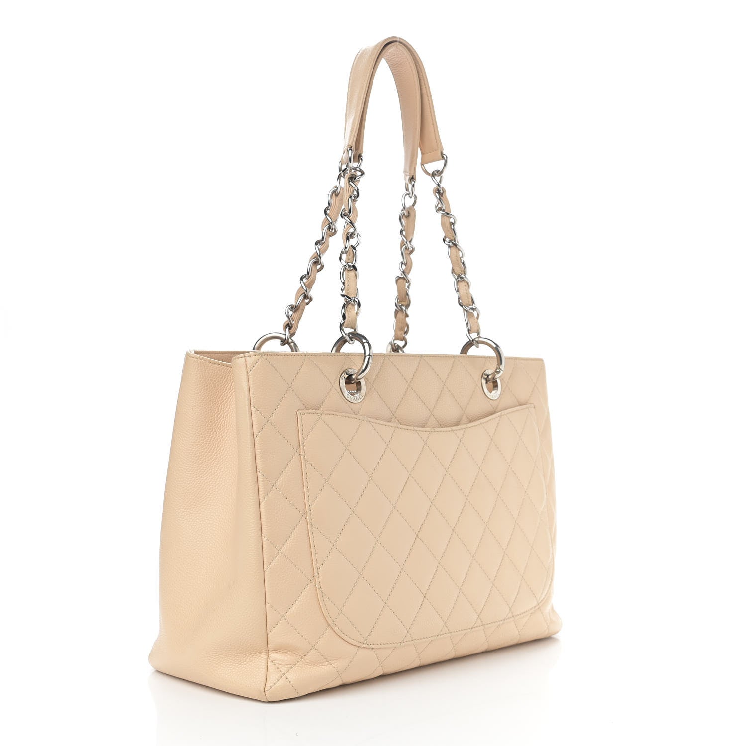 Chanel Caviar Quilted Grand Shopping Tote GST Beige Clair 3 of 15