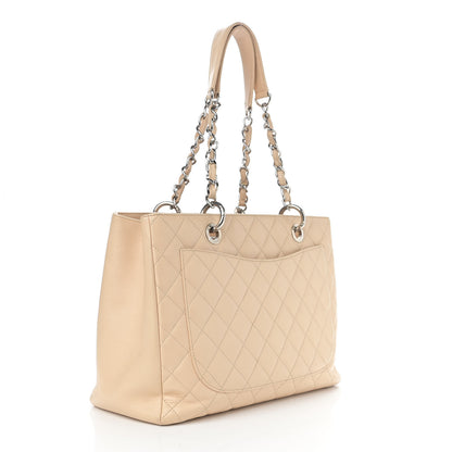 Chanel Caviar Quilted Grand Shopping Tote GST Beige Clair 3 of 15
