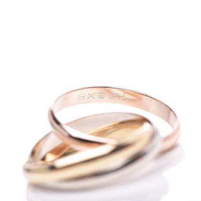Cartier 18K Pink Yellow White Gold Small Trinity Ring 52 6 8 of 8