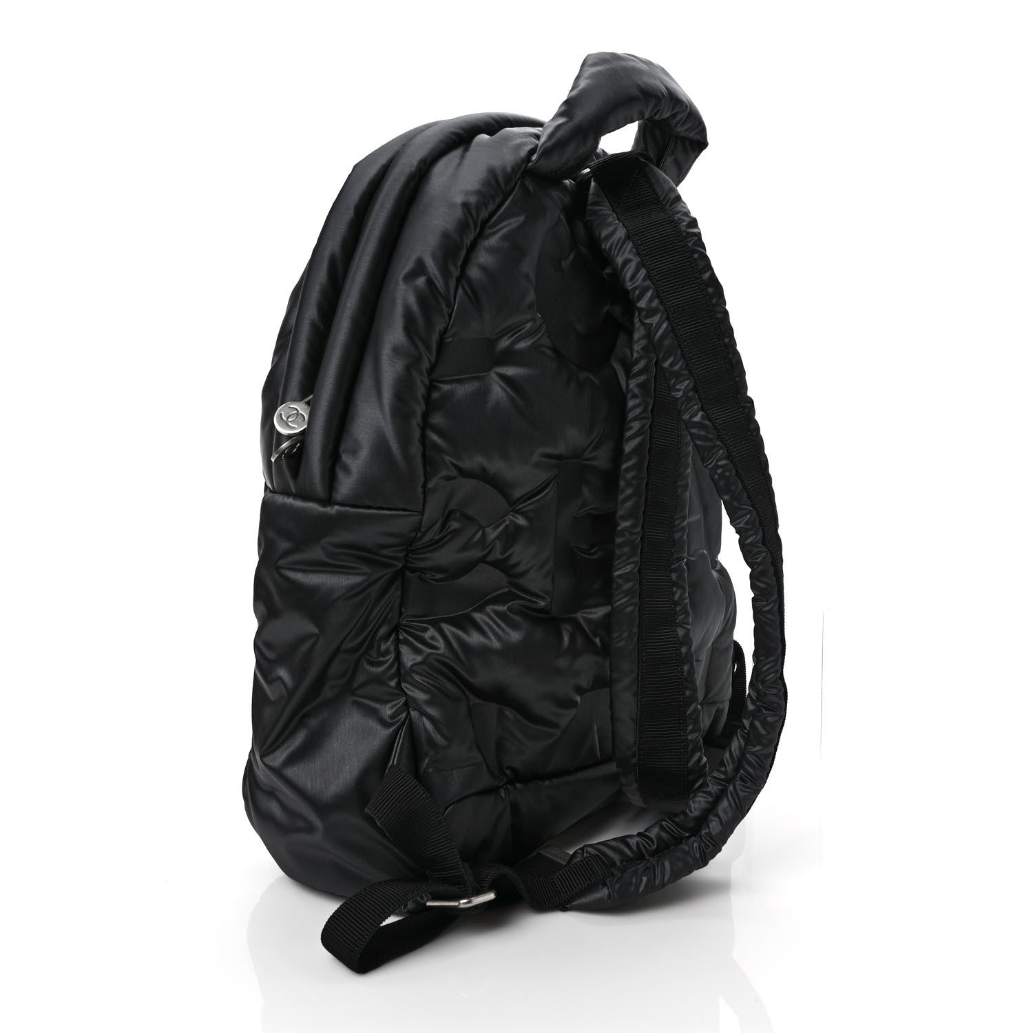 Chanel Nylon Embossed Small Doudoune Backpack Black 3 of 8