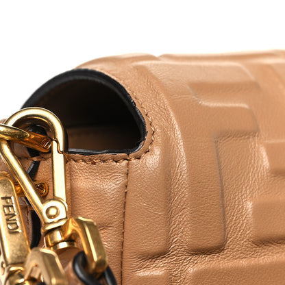 Fendi Nappa FF 1974 Embossed Baguette Miele Scuro 11 of 11