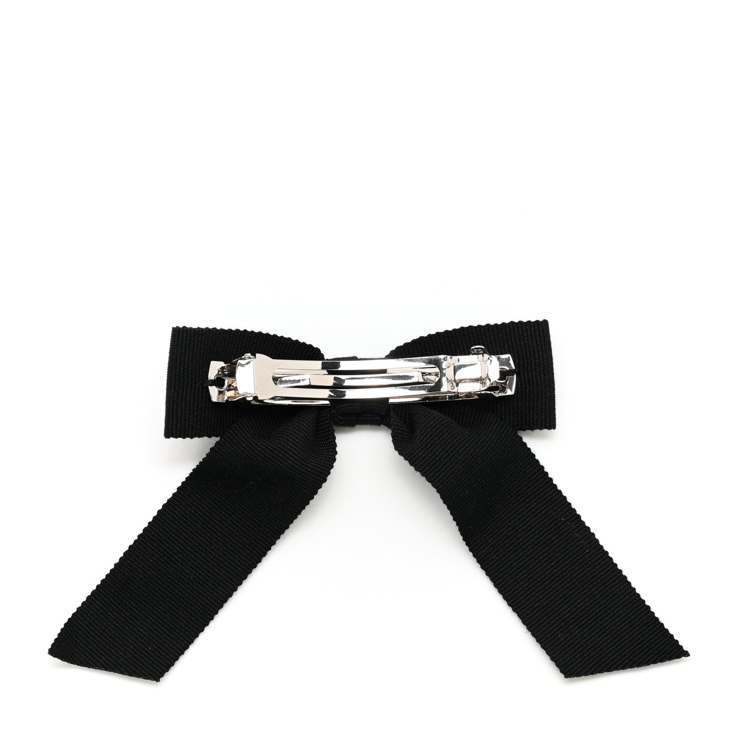 Grosgrain Bow CC Hair Clip Black