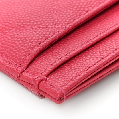 Chanel Caviar Quilted Filigree Card Holder Pink 13 of 17