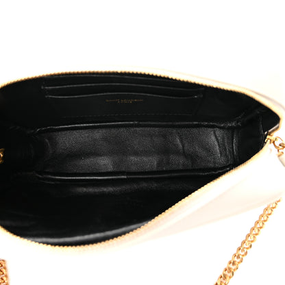 Saint Laurent Grain De Poudre Matelasse Monogram Mini Lou Camera Bag Crema Soft 5 of 10