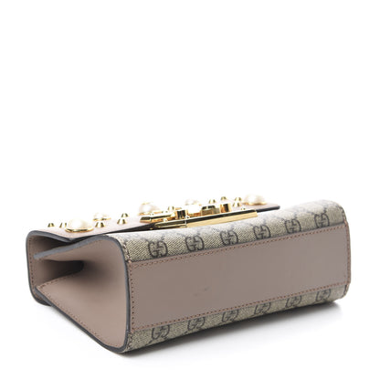 Gucci GG Supreme Monogram Studded Small Padlock Shoulder Bag Porcelain Rose 4 of 11