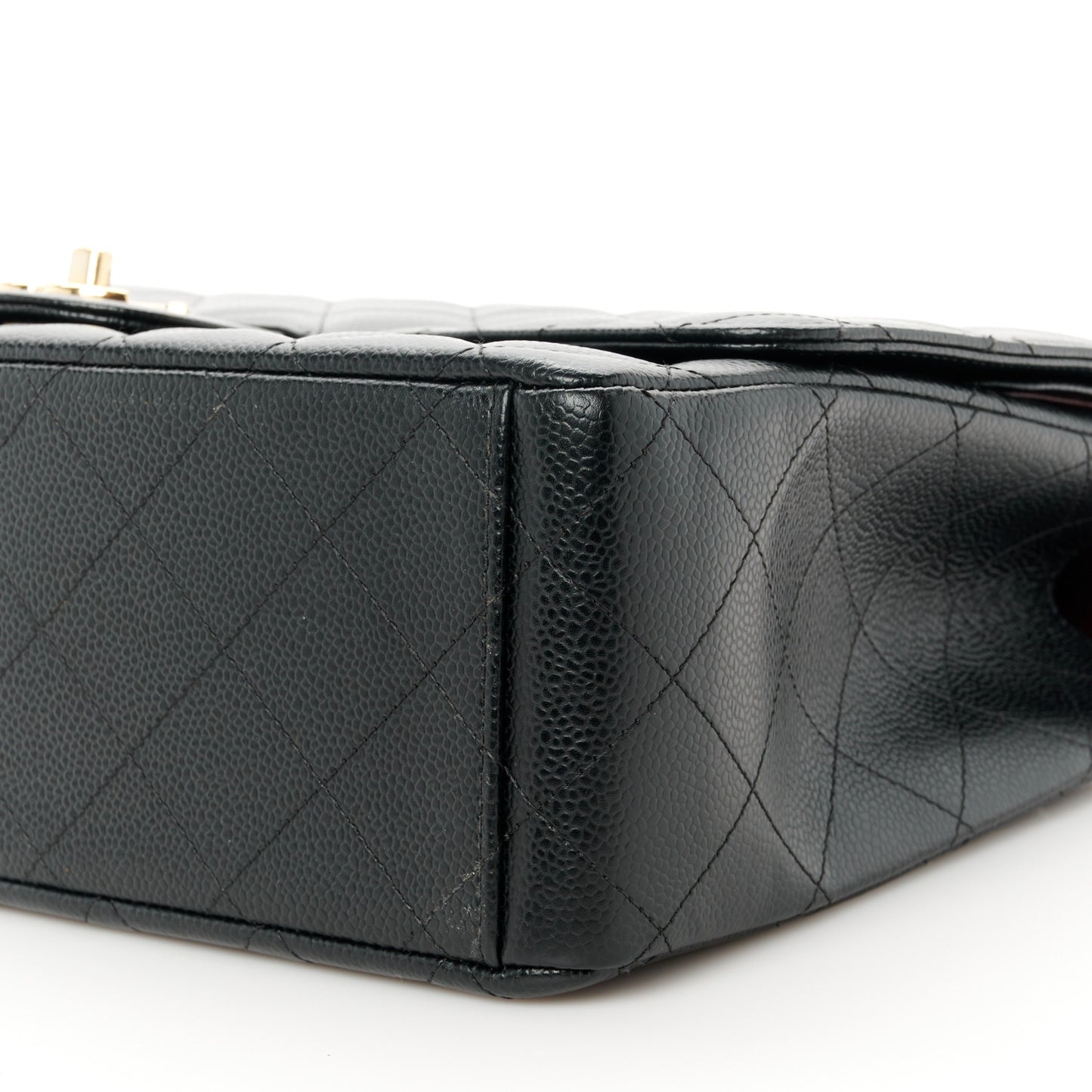 Caviar Quilted Maxi Double Flap Black
