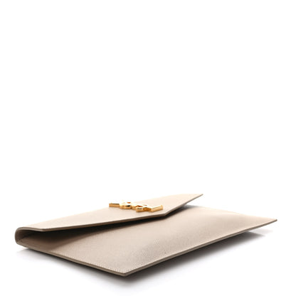 Saint Laurent Grain De Poudre Uptown Pouch Dark Beige 4 of 6