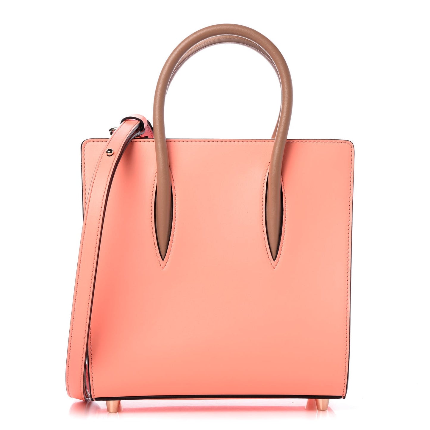 Calfskin Studded Small Paloma Flamingo