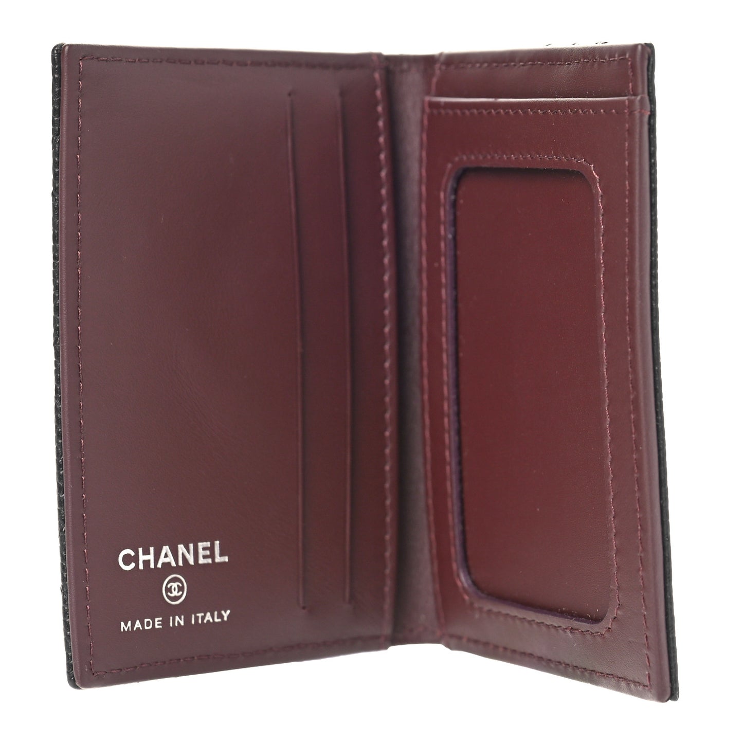 Caviar Quilted Card Holder Wallet Black