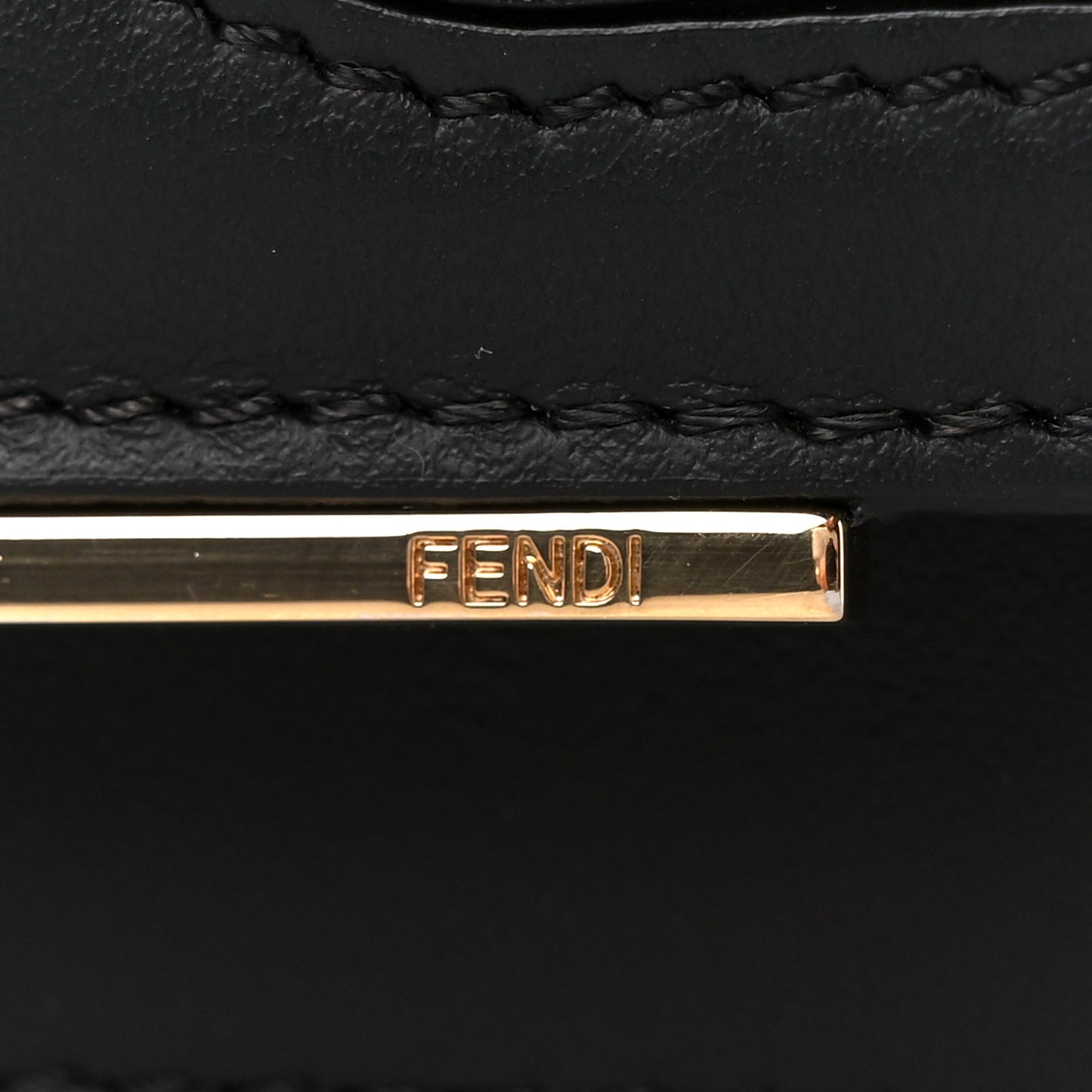 Vitello Century Eyebrow Monster Eyes Embossed Tube Wallet On Chain Black