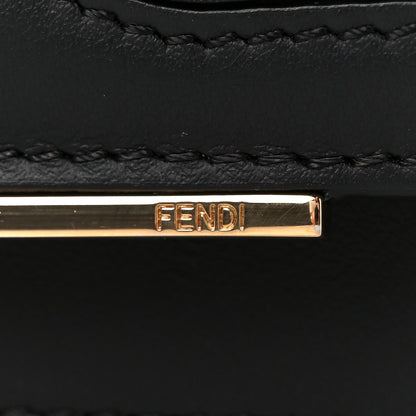 Fendi Vitello Century Eyebrow Monster Eyes Embossed Tube Wallet On Chain Black 11 of 15