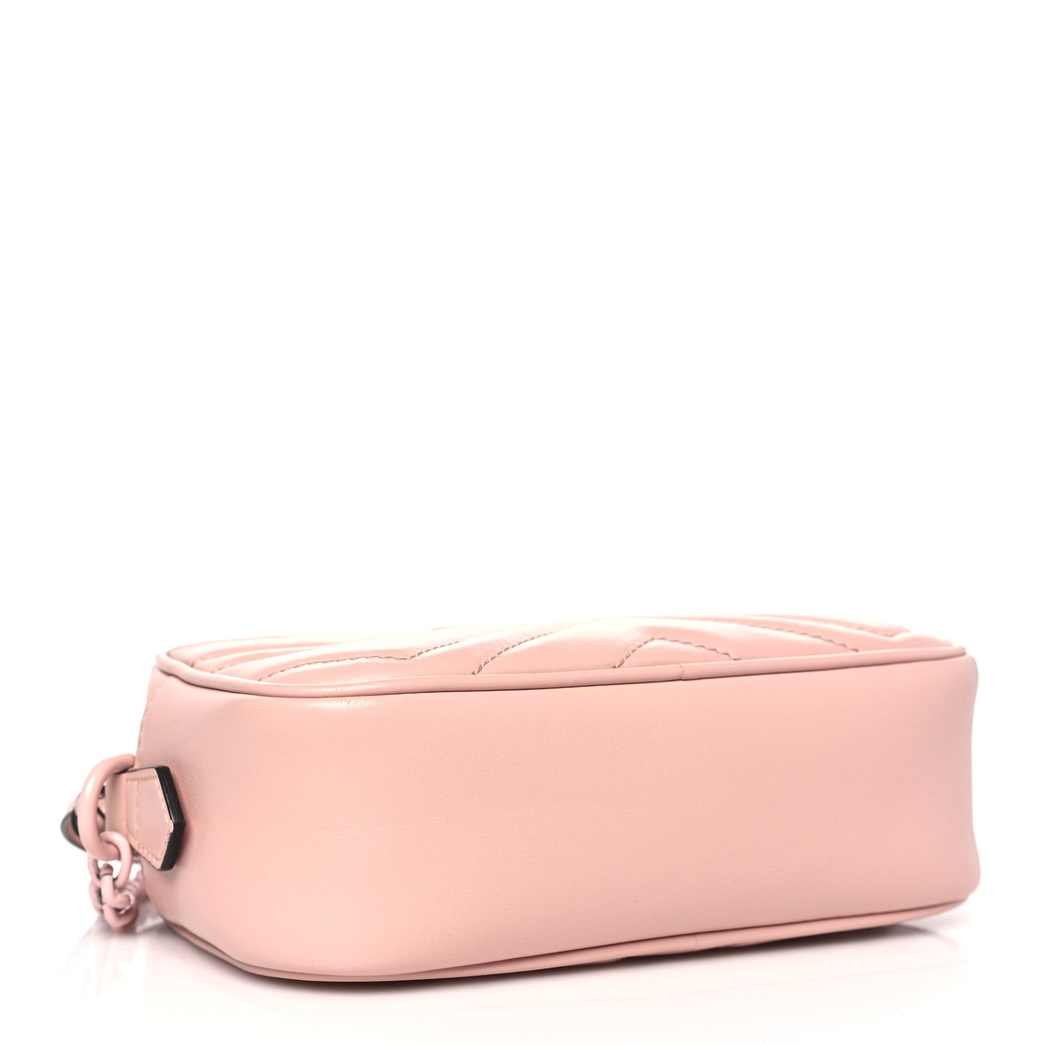 Gucci Calfskin Matelasse Monochrome Mini GG Marmont Chain Shoulder Bag Perfect Pink 4 of 13