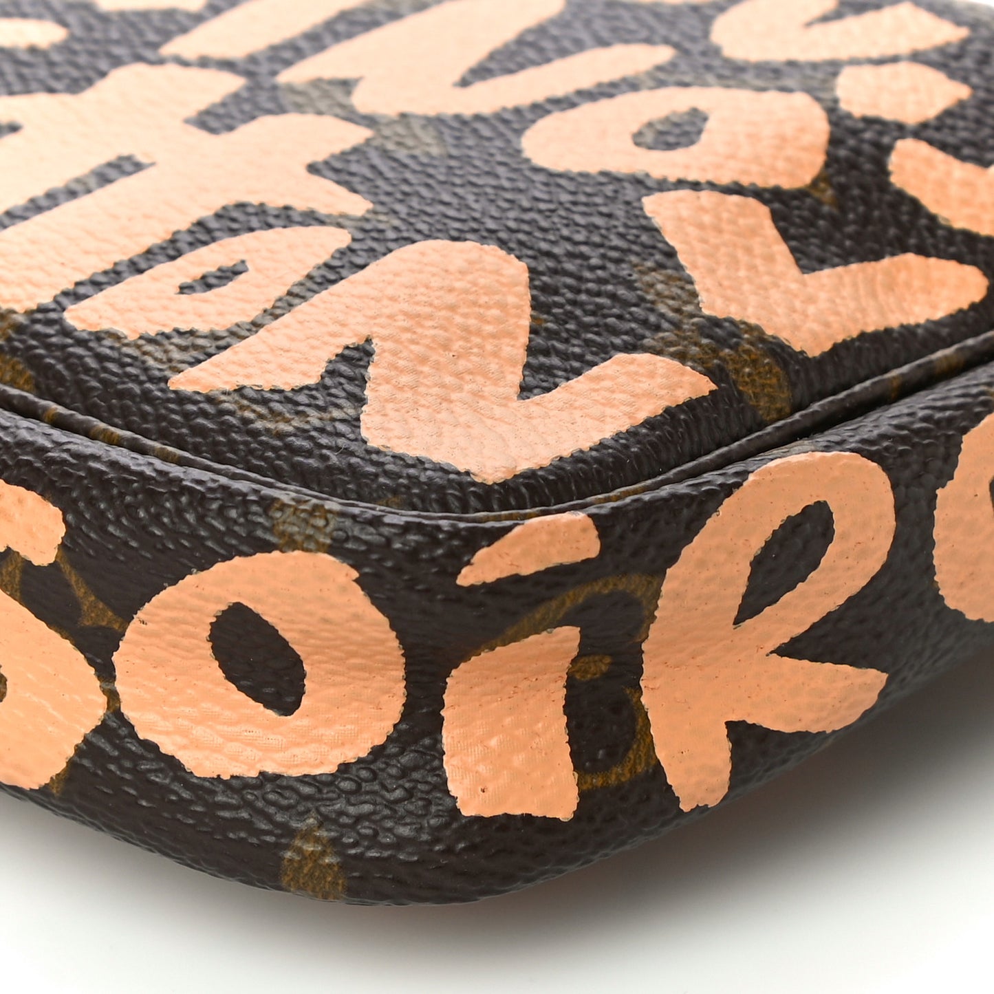 Monogram Graffiti Pochette Accessories Peach