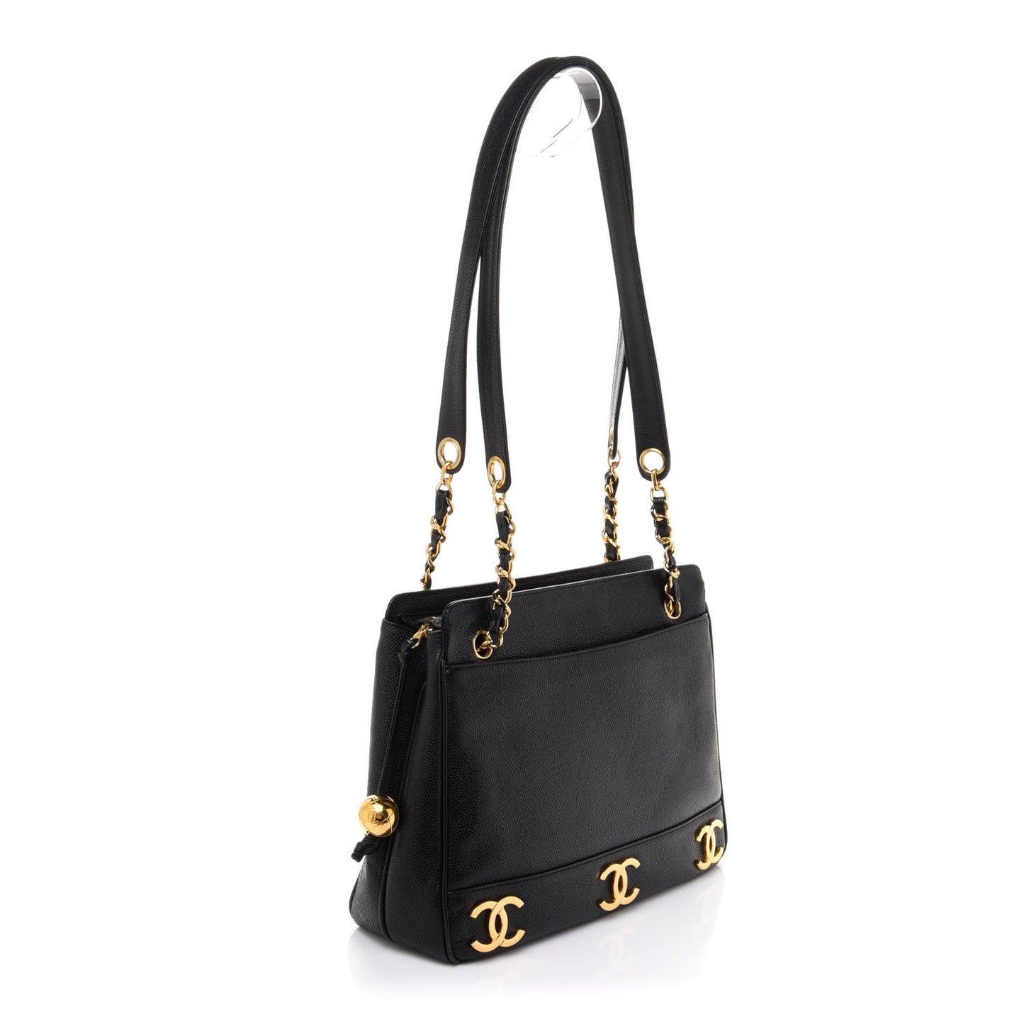 Caviar CC Shoulder Bag Black