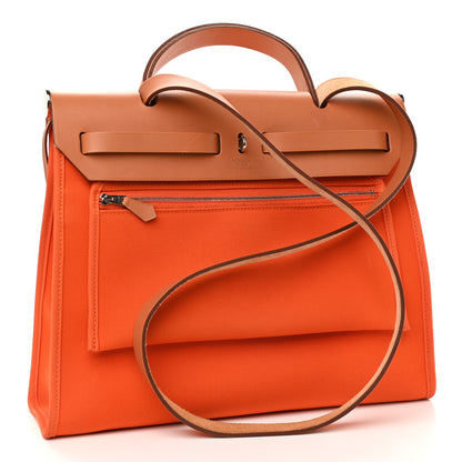 Hermes Toile Vache Hunter Herbag Zip 31 PM Orange 4 of 14