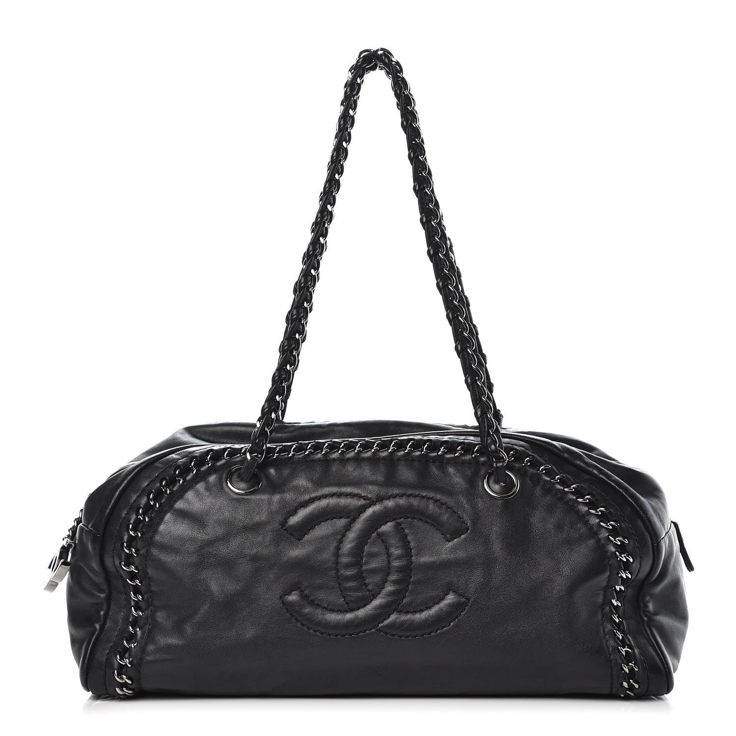 Smooth Calfskin Medium Luxe Ligne Bowler Black