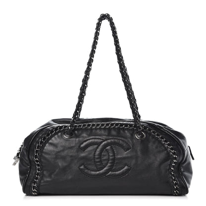Chanel Smooth Calfskin Medium Luxe Ligne Bowler Black 1 of 14