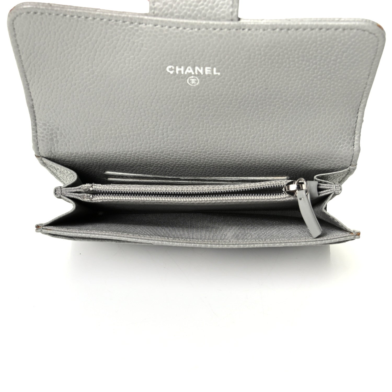 Chanel Caviar Quilted Small Flap Wallet Grey 4 of 6